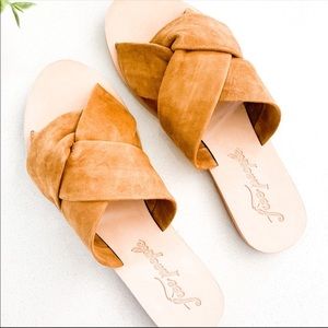 NWOT Free People Rio Vista Suede Slide Sandal